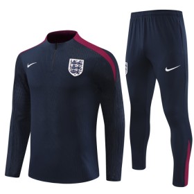 Inghilterra Bambino Felpe da Allenamento 2024-25 Quarto-Zip Nera